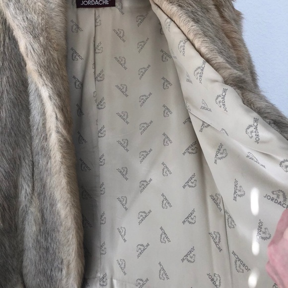 Vintage 80s Jordache Faux Fur Jacket 7/8 - Picture 10 of 11